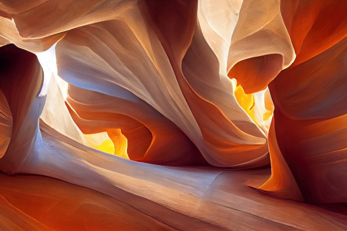 Rocks of Antelope canyon, abstract natural background, web banner or header format